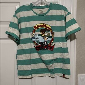Green and White Striped 20th Anniversary Spirited Away shirt